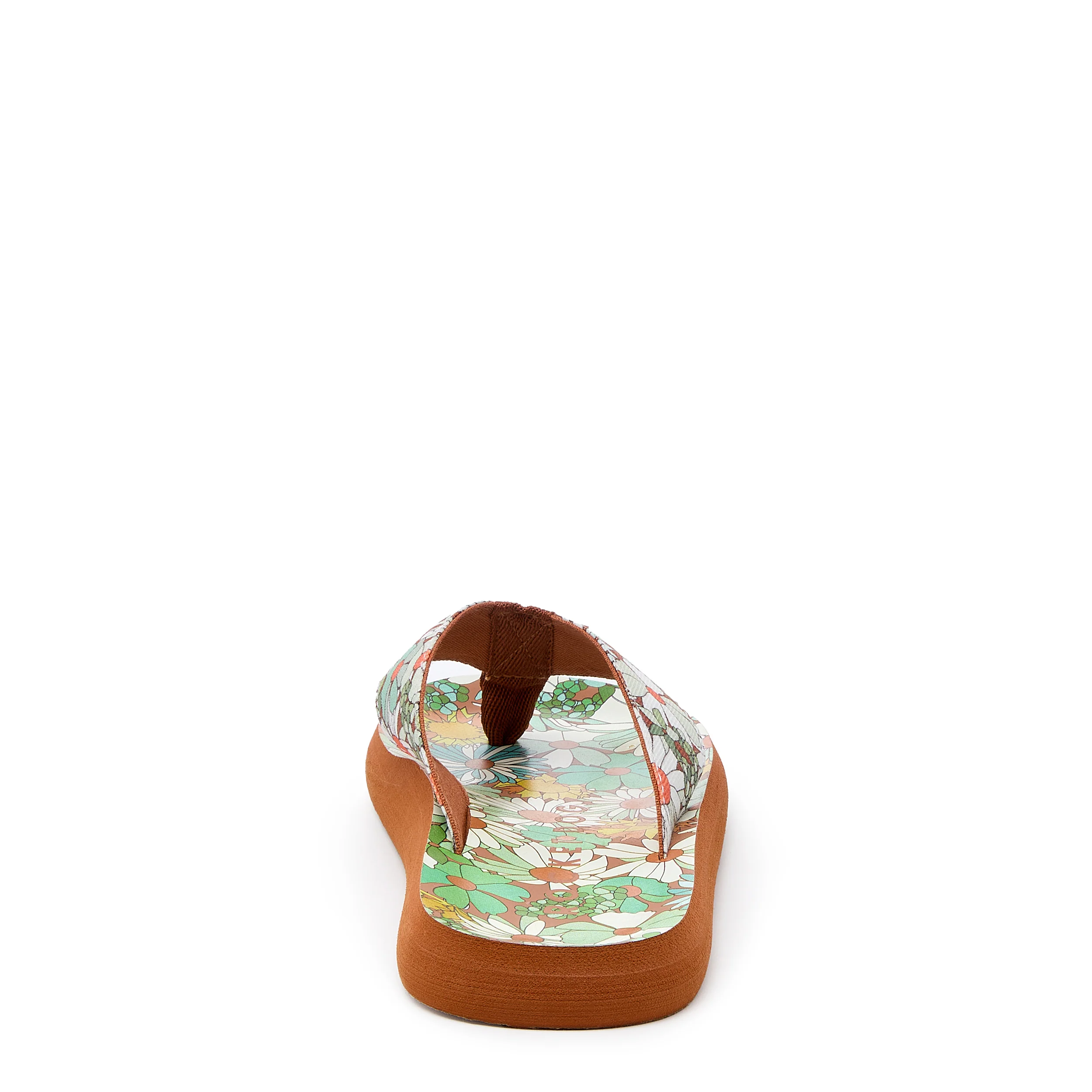 Adios Brown Floral Flip-Flops - Image 3
