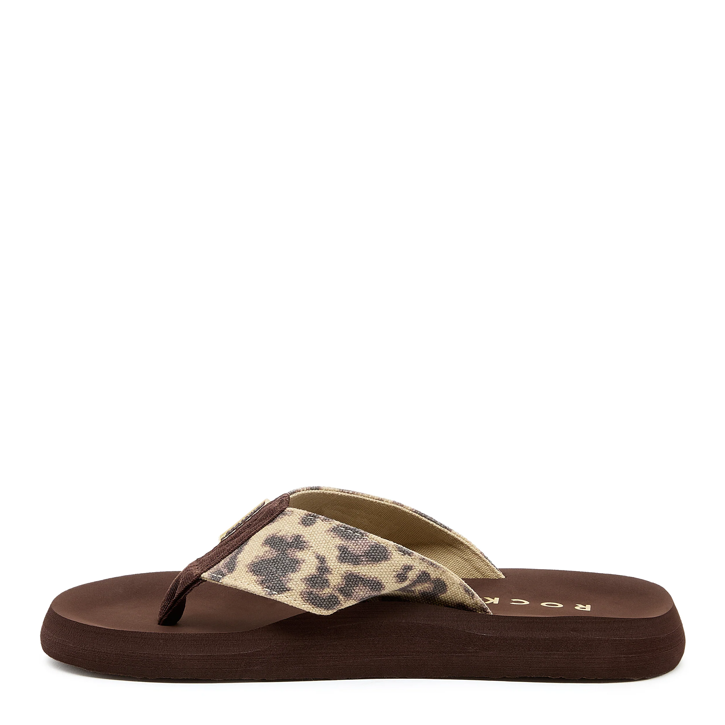 Adios Brown Leopard Print Flip-Flops - Image 3