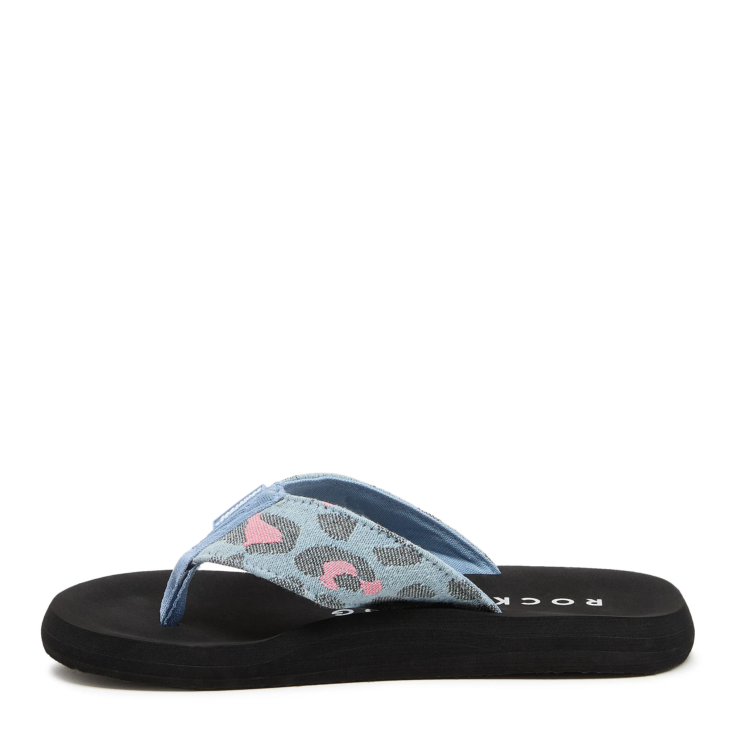 Adios Light Blue Leopard Print Flip-Flops - Image 3