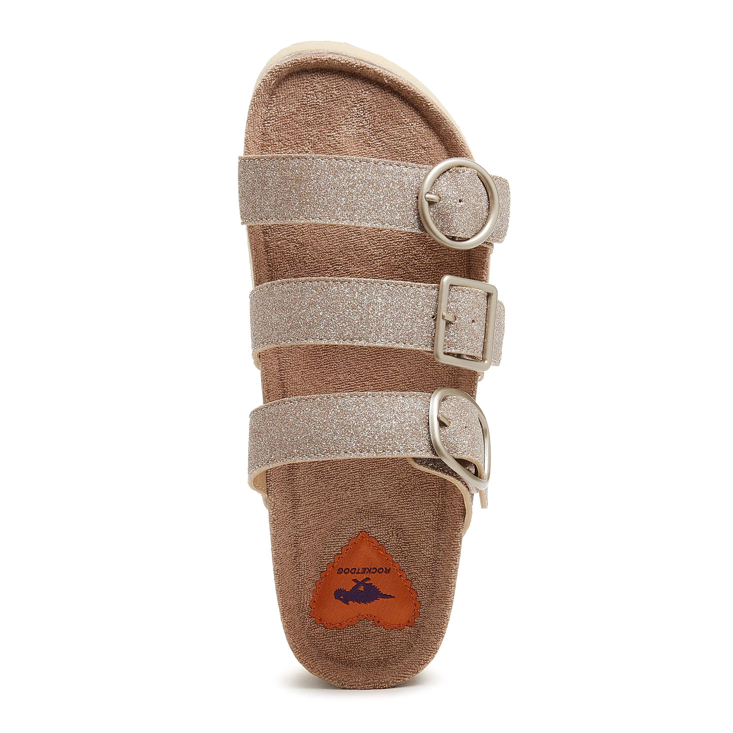 Astor Gold Glitter Slide Sandals - Image 7