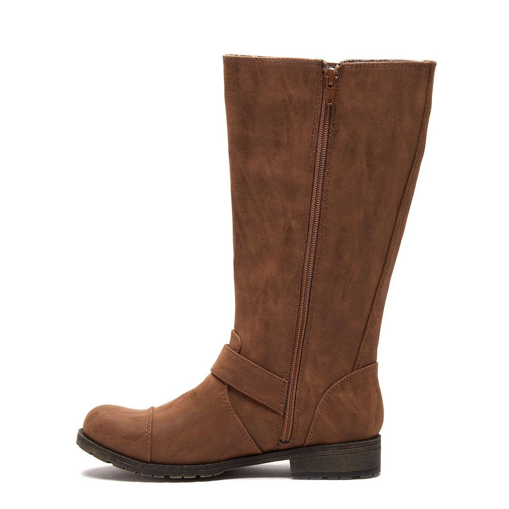 Berry Brown Biker Boot - Image 4