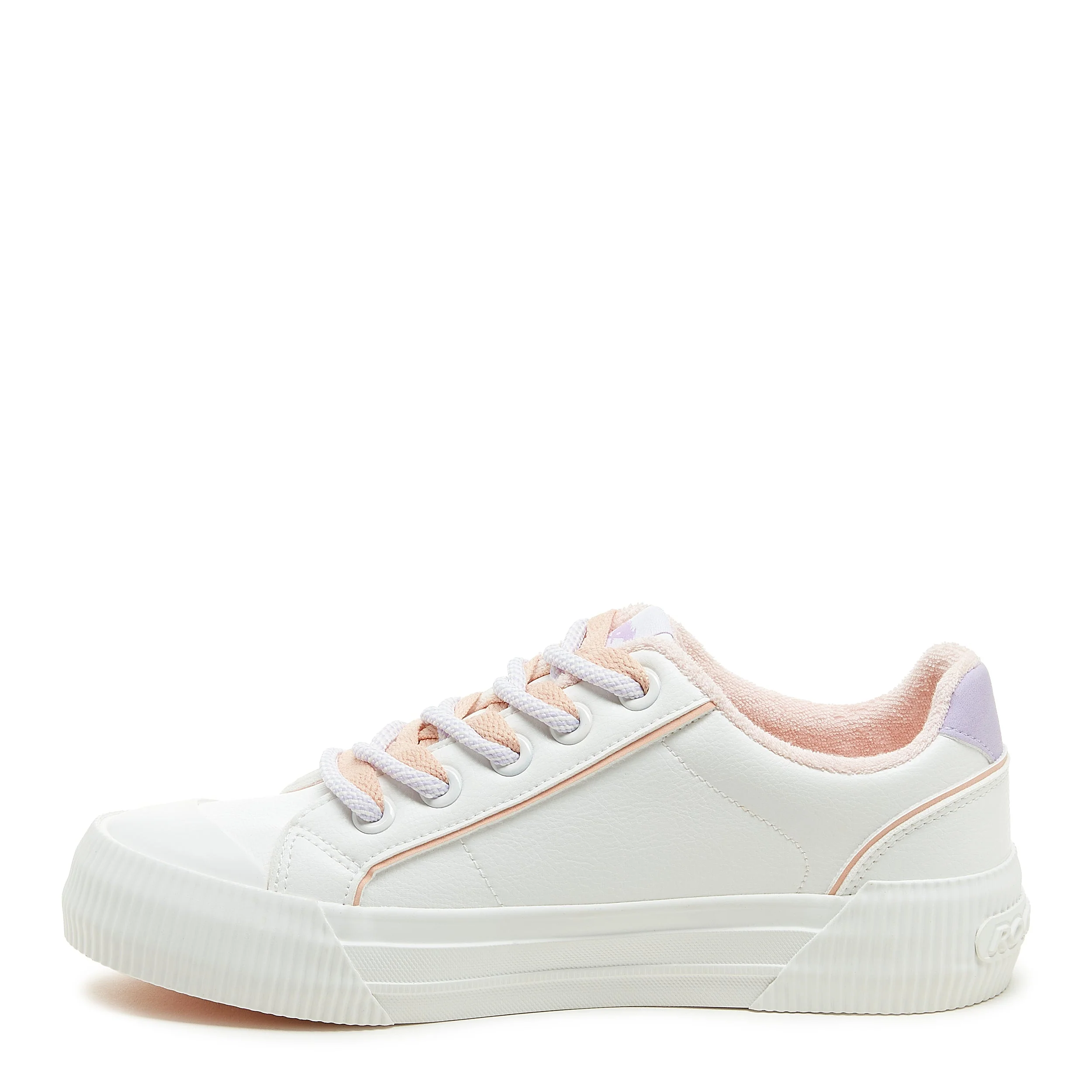 Cheery White Pastel Sport Platform Trainers - Image 3