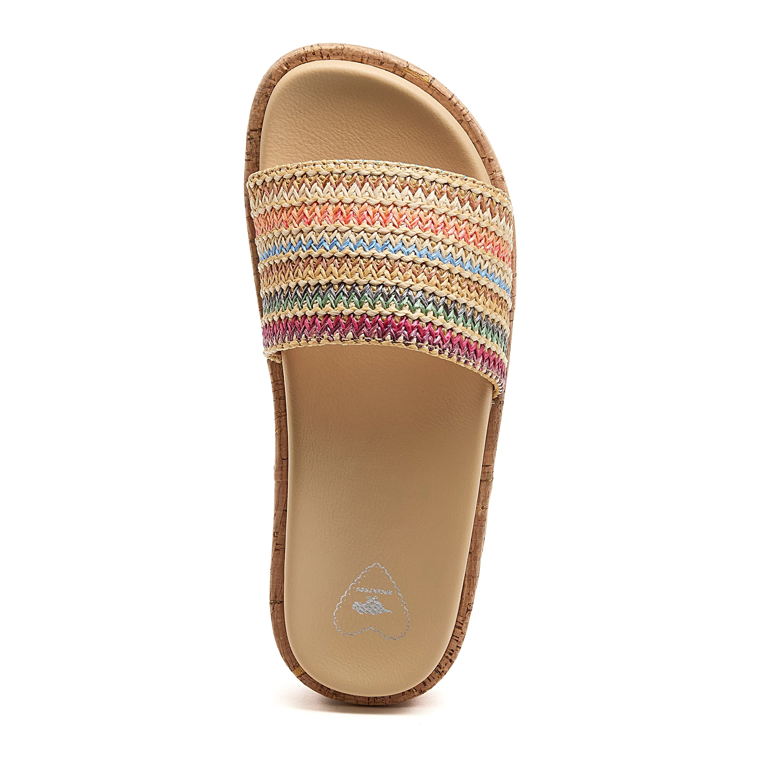 Faye Multi Stripe Raffia Platform Sandals - Image 6