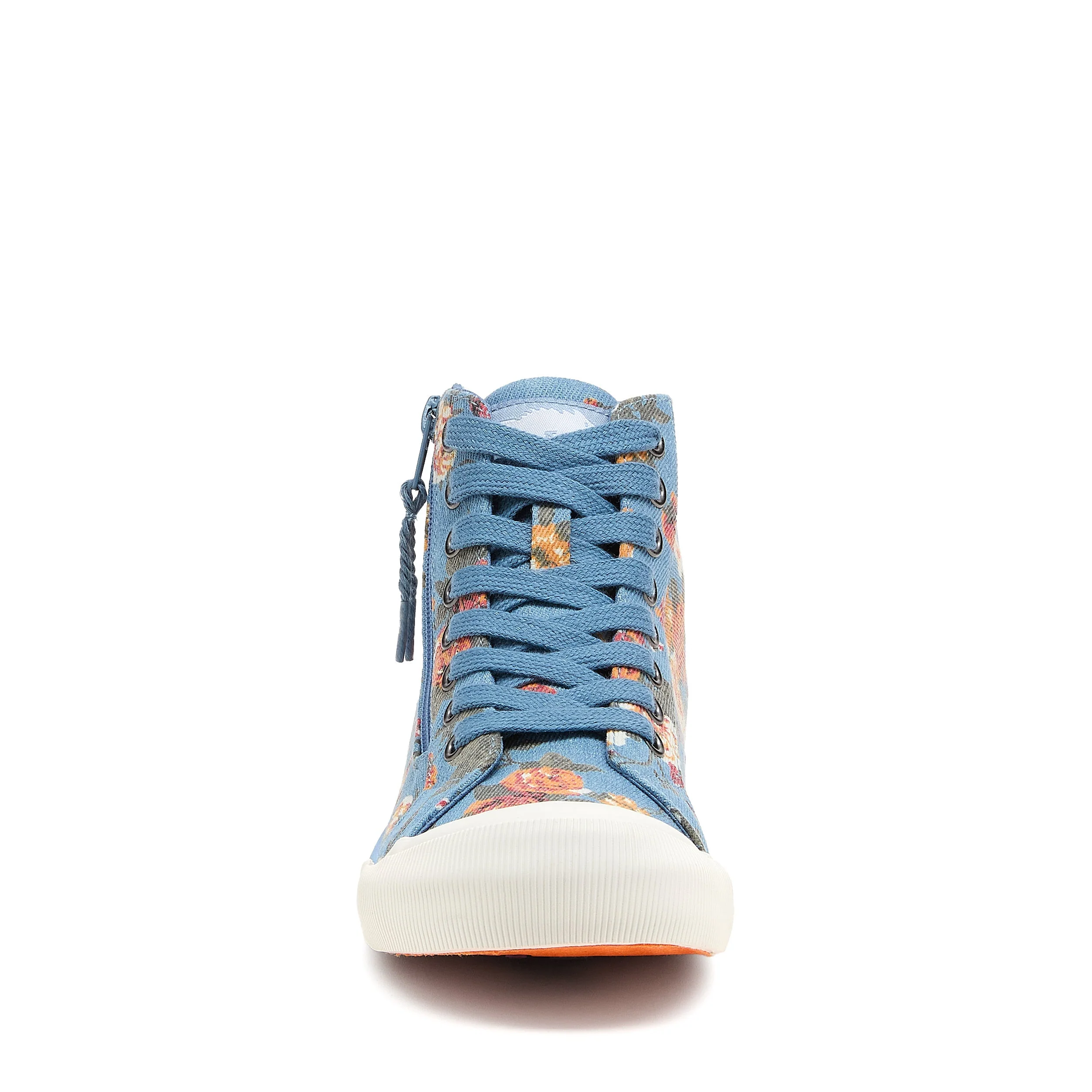 Jazzin Blue Floral Print High-top Trainers - Image 5