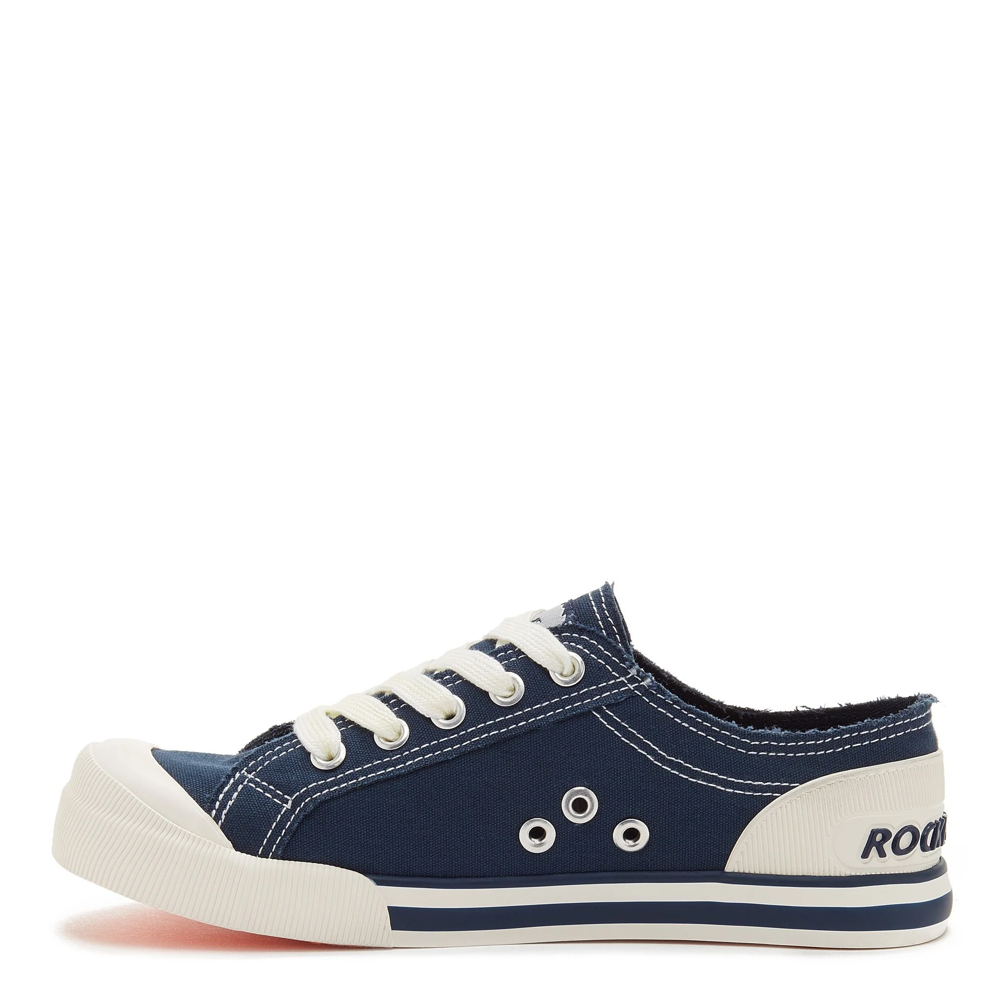 Jazzin Navy Canvas Low-Top Trainers - Image 4