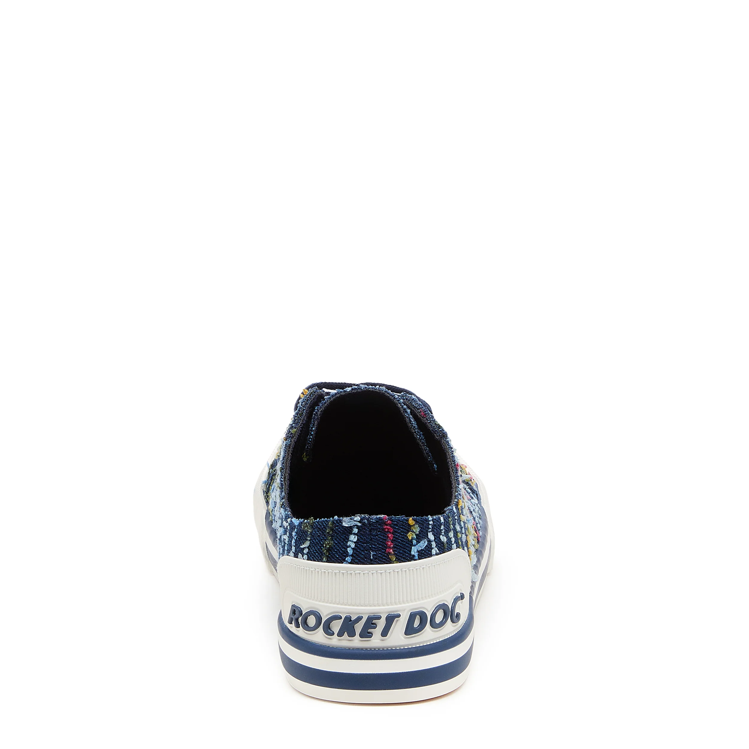 Jazzin Navy Multi Canvas Trainers - Image 4