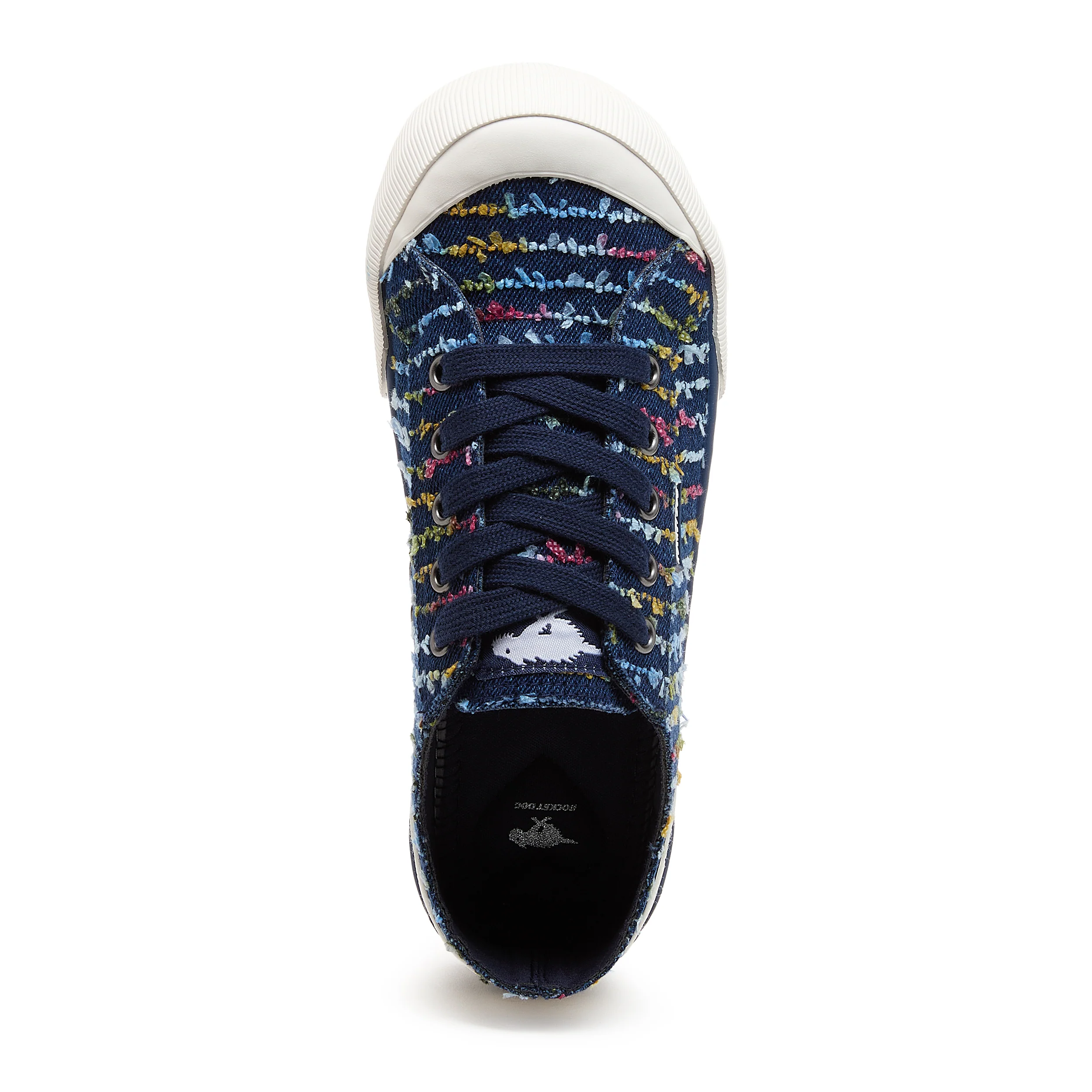 Jazzin Navy Multi Canvas Trainers - Image 6