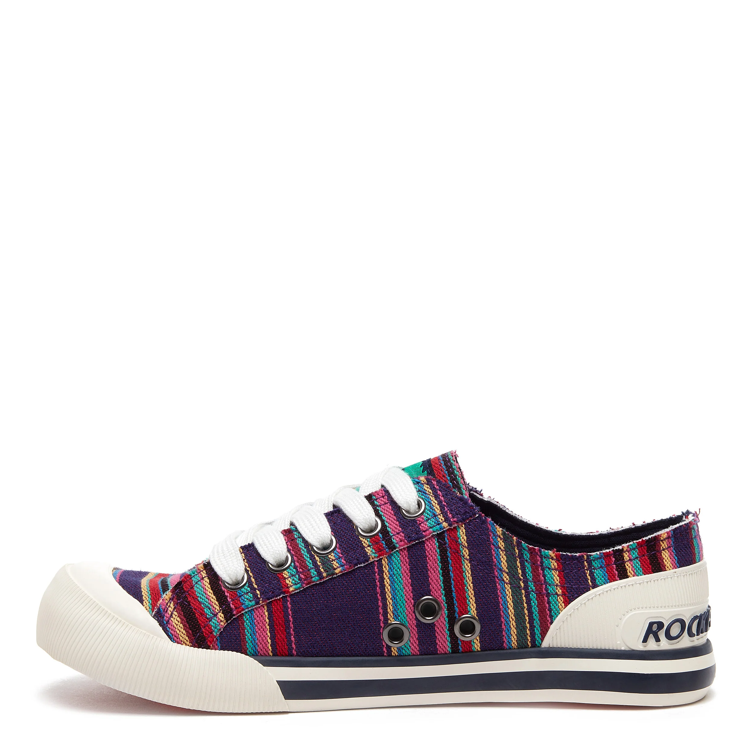 Jazzin Purple Aloe Stripe Trainers - Image 4