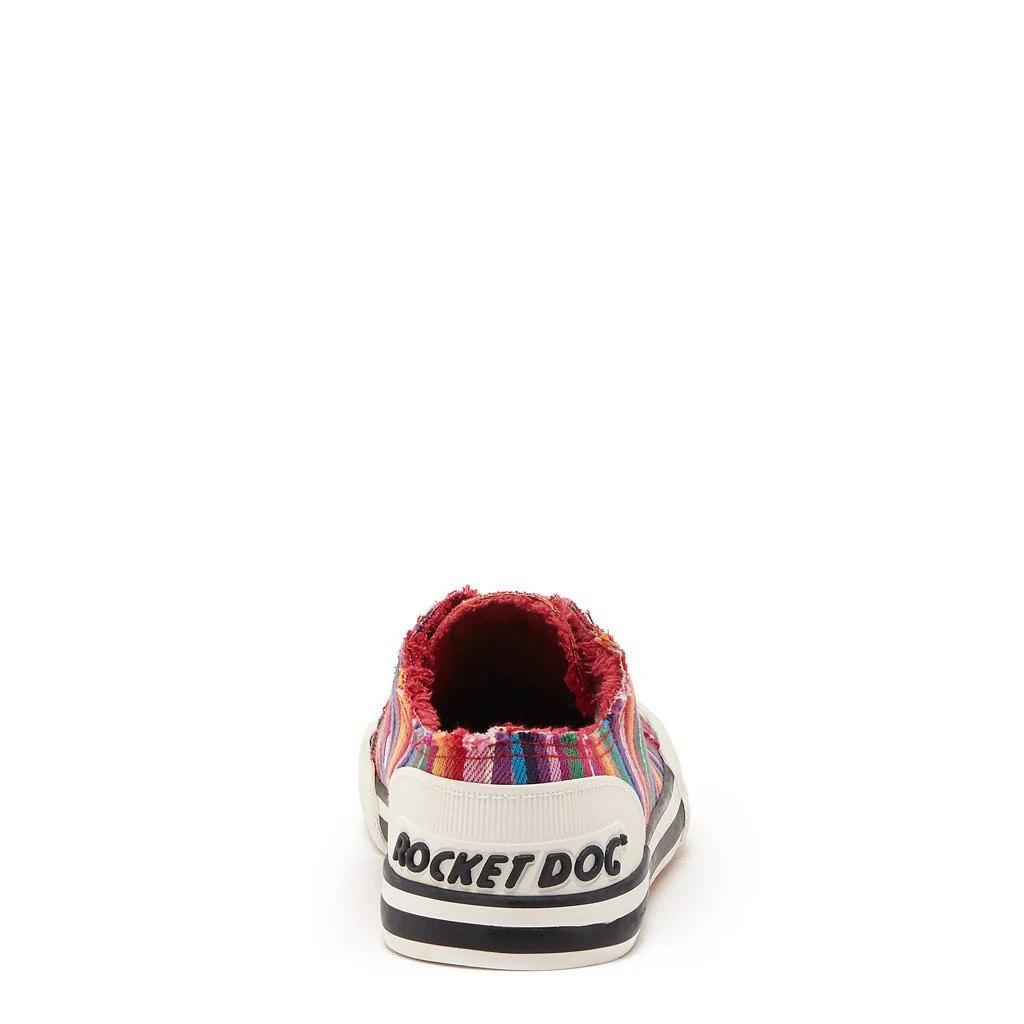 Jazzin Red Multi Stripe Trainers - Image 4